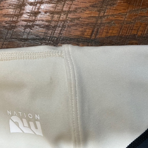 PE Nation Black and Beige Colorblock Leggings Women’s Size M Medium - Picture 3 of 9